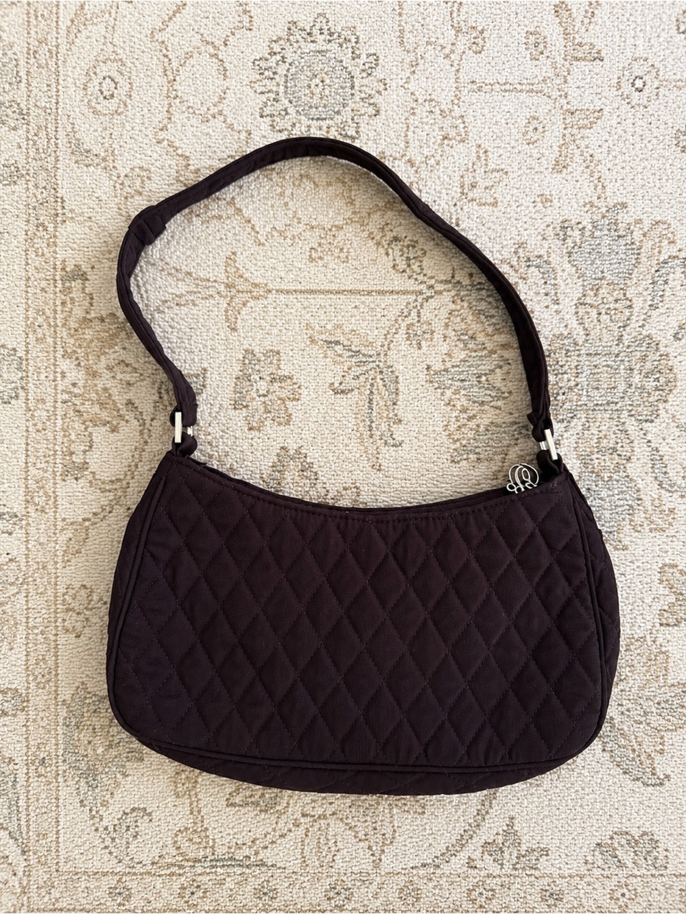 Vera Bradley Black Quilted Shoulder Bag Purse